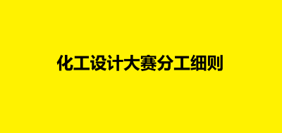化工设计大赛分工细则